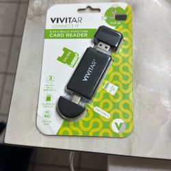 Vivitar Connect It 5-1 Multi Function SD Card Reader 3 Interfaces