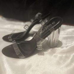 Black Clear Heels