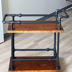 New Two Tiers Bar Carts/Serving Carts/Wine Rack Carts on Wheels with Storage
