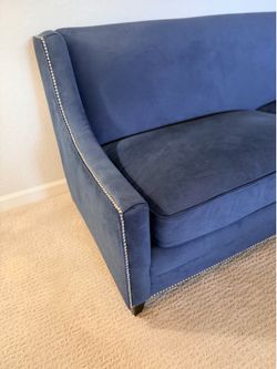 Blue studded  formal couch