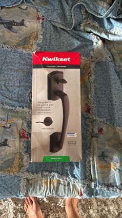 Kwikset Prescott Front Door Handle Set – Venetian Bronze Handle Only, New