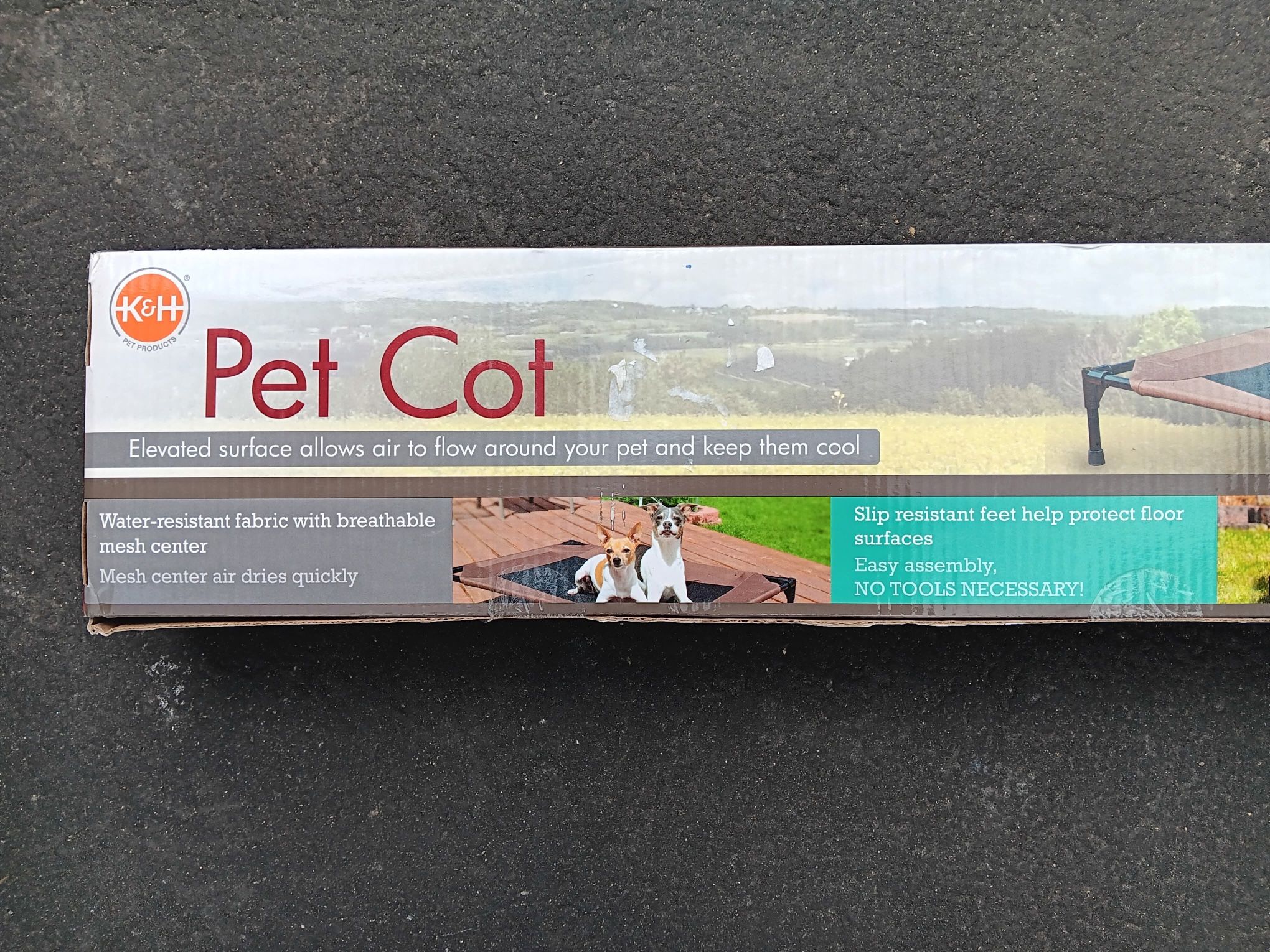 NEW K&H Pet Dog Cot Bed Medium 26” x 32” x 7” up to 200 pounds great for camping hiking