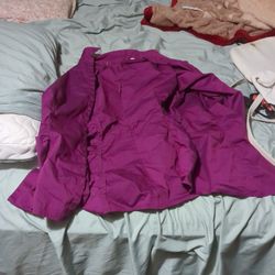 A Buttoned up Magenta shirt with sequins