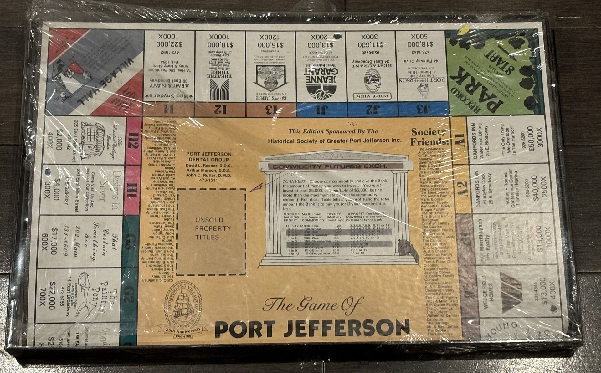 MONOPOLY STYLE GAME “THE GAME OF PORT JEFFERSON” BOARD GAME