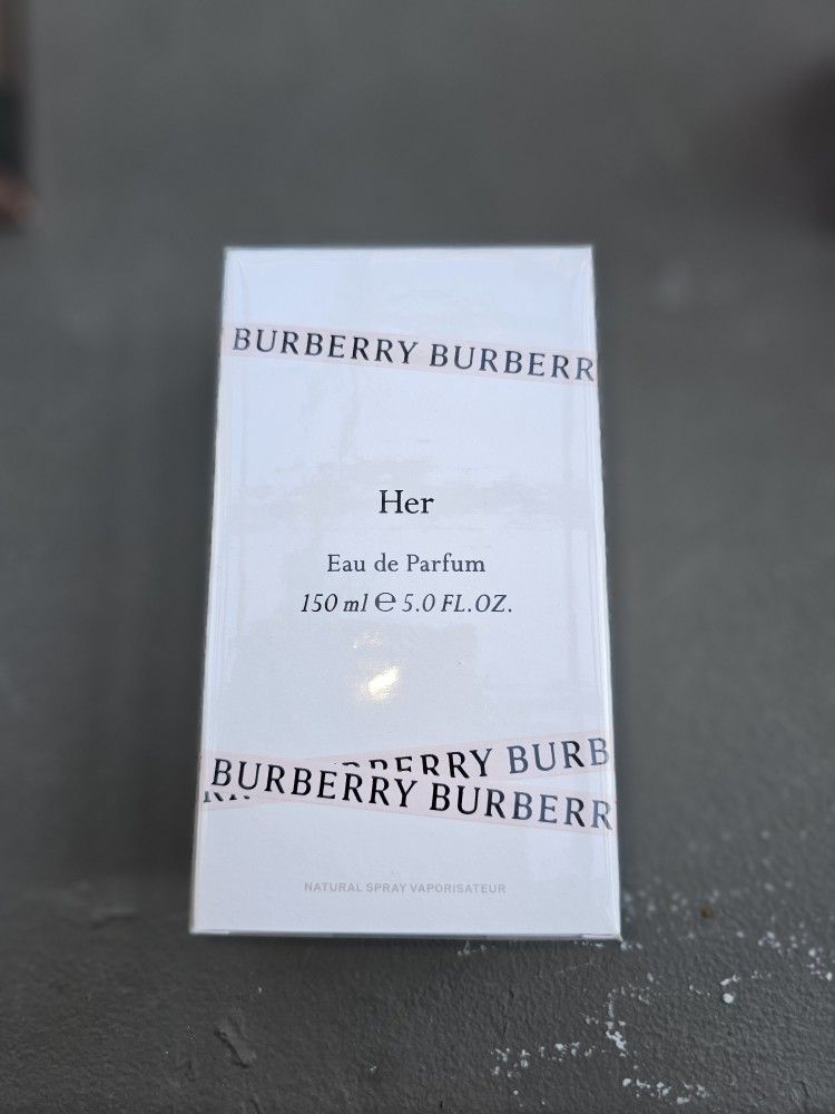 Burberry Her Eau De Parfum 5.0 FL. Oz *Brand New Sealed*