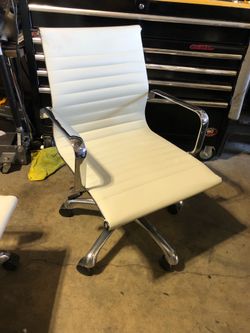 White leather Joplin chair