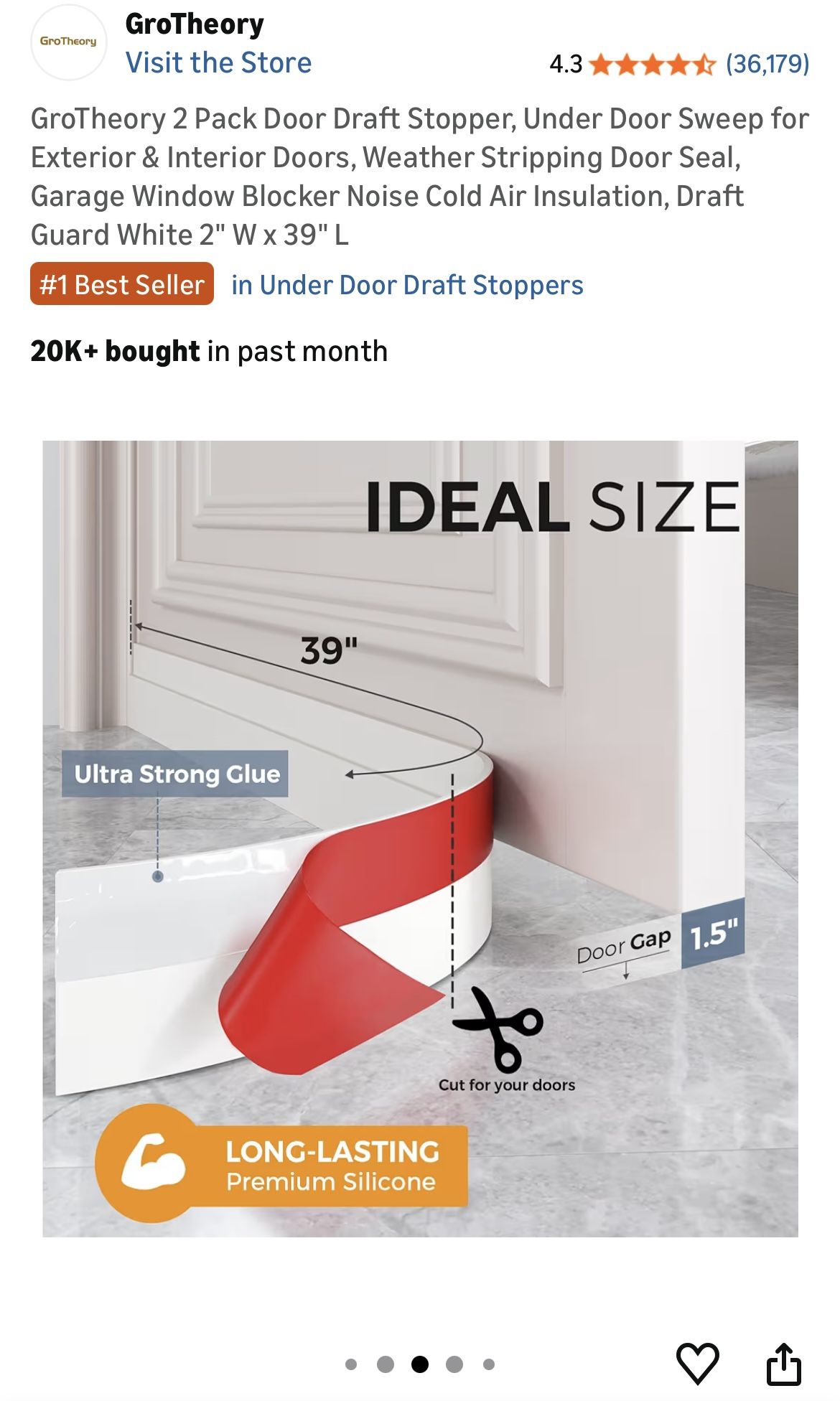 Under Door Draft Stopper