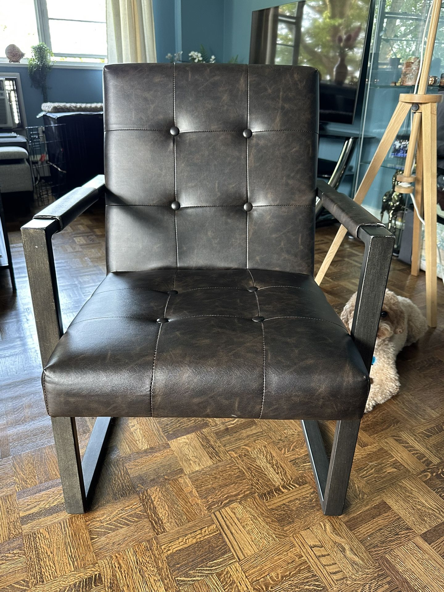 Dark Brown Leather Chair