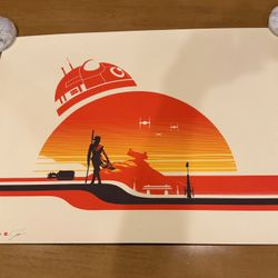 Star Wars Poster Rey (Jakku) - Justin Van Genderen