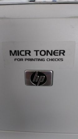 Printer Hp with magnetic toner for printing checks