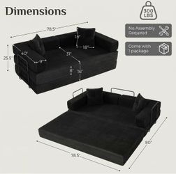 Boneless sleeper sofa bed