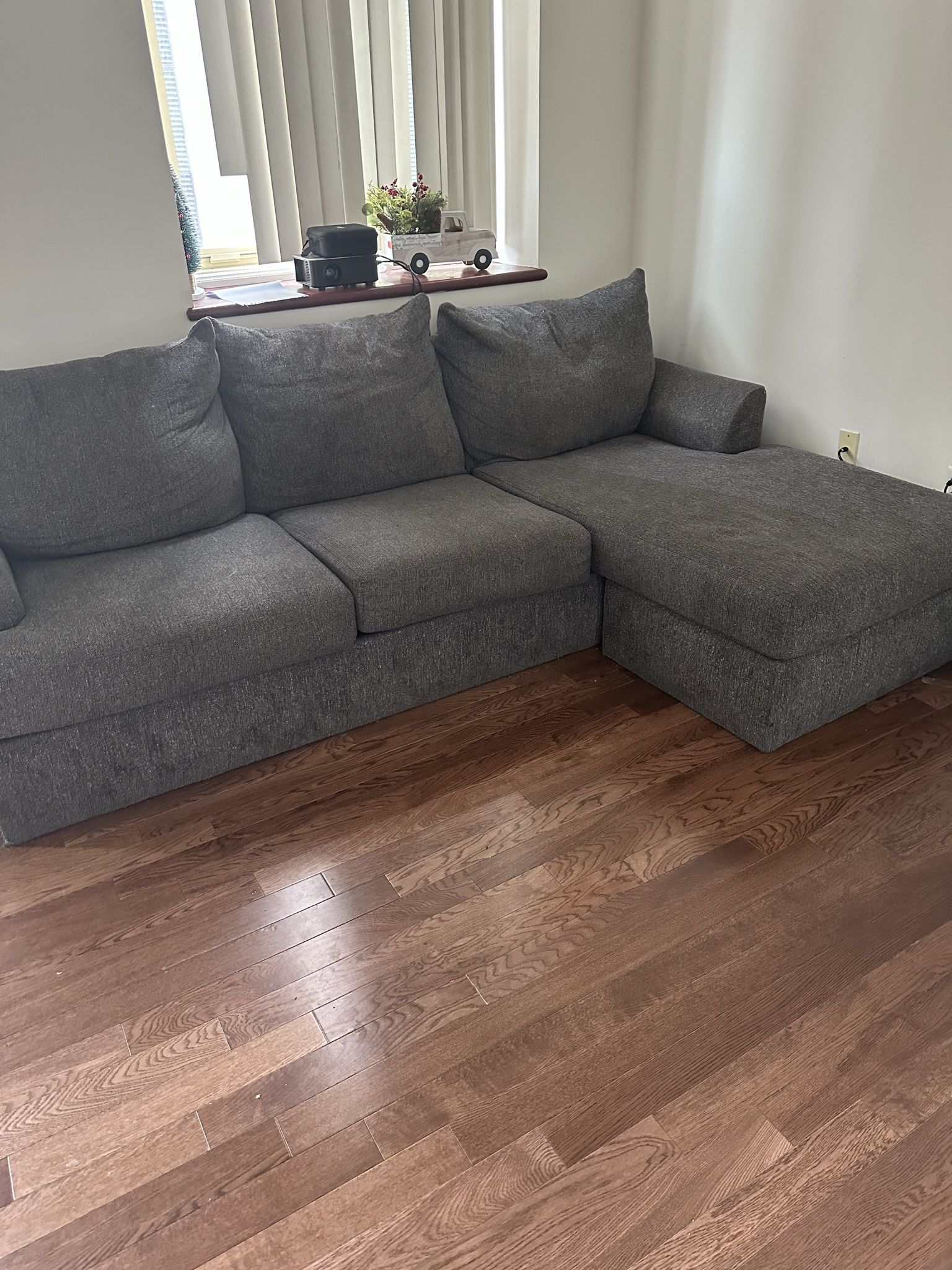 Gray L-Shaped Couch