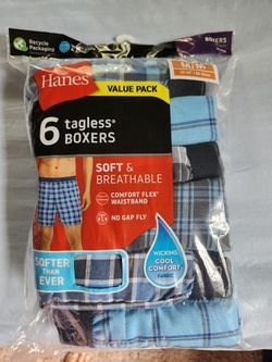 Hans Tagless Boxers 6 Pack