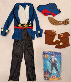 Disney Captain Jake Halloween Pirate Costume Boys 4-6 + Sword