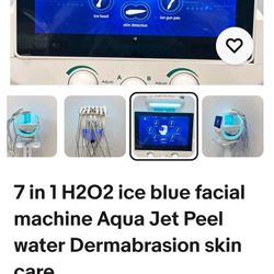 Hydro-facial, 7 In One H2O 2 ICe Blue Facial Machine Aqua Jet Peel Water Dermabration Skin Care. 