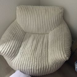 Cream Corduroy Cloud Chair | BARELY USED!