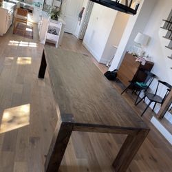 Custom Built Dining Table Solid wood Farmhouse Set Modern Rustic Bench Country Oval Round Counter Breakfast Height  Farm House 