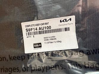 Kia Telluride Black Carpet Floor Mats-New