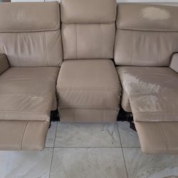 FREE Taupe Micro Power Reclining Sofa