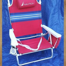 Retro Vintage Old School Lawn Beach Chair