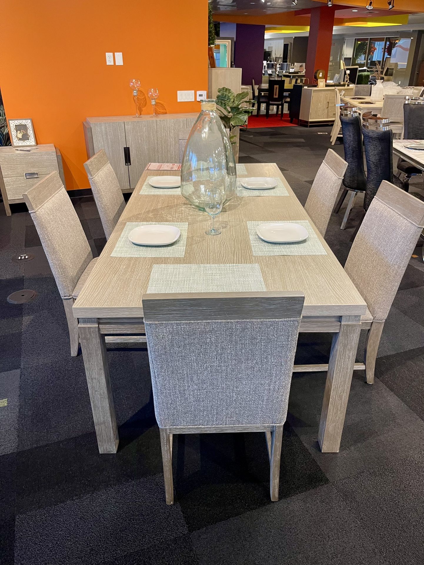 Dining Table & 6 Chairs - Modern Chic Style Dining