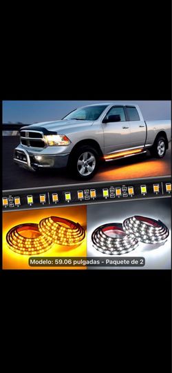 Juego de 2 luces LED para estribos de 60 pulgadas, luz lateral LED con 216 LEDs ámbar y blanco, $30 el set