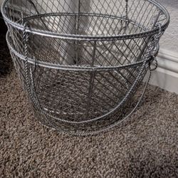 Gray Metal Wire Baskets 