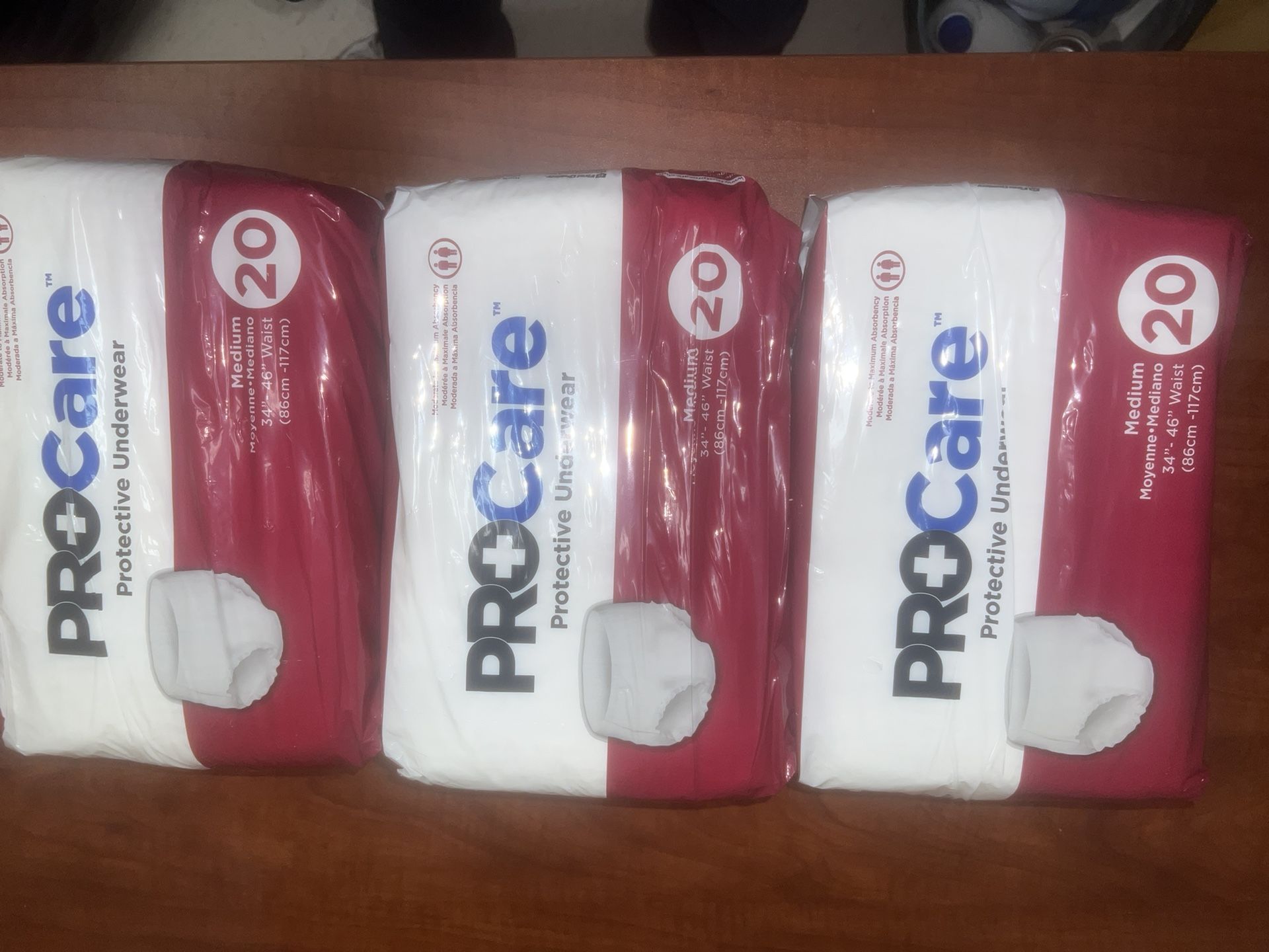 Pro Care Protective? Underwear Mediums, And Large.