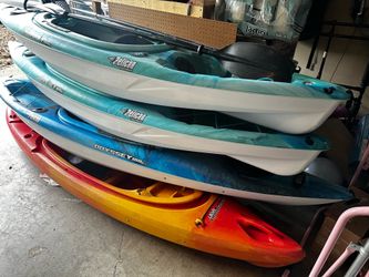 3 Pelican & 1 Perception  Kayaks