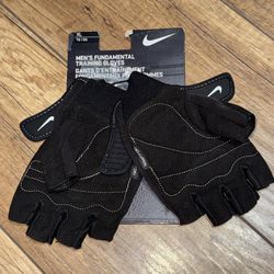 Nike FITDRY Fundamental Training Glove Half Finger Padded Microfiber Mens XL