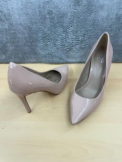 Mix No. 6 Nude Patent Leather Heels Classic Pointed Toe Stiletto