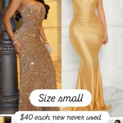 Fashion Nova Gold Gown Dresses 