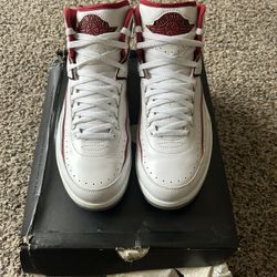 Jordan 2 White Red Retro (2014) Size 11.5