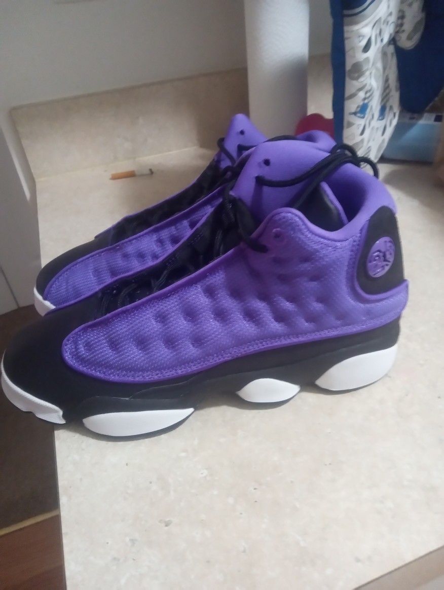 Purple And Black 13s Size 7
