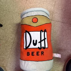 The Simpsons Duff Beer Can Stuffed Plush Pillow 18 Inch Universal Studios 2017
