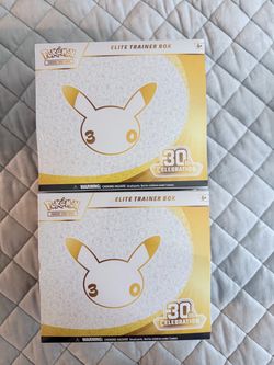 30th Pokemon Celebration ETB, Tin, EX boxes and more.