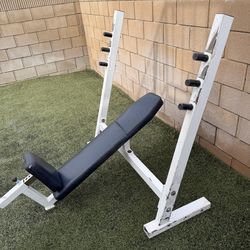 Incline bench press gym equipment