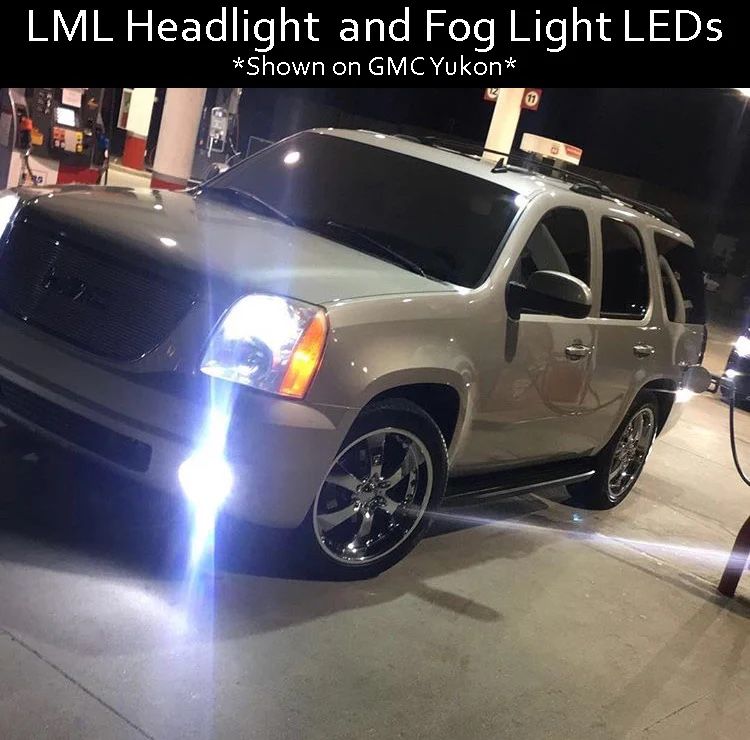 2504 PSX24W LED Fog Light Bulbs 6000K Xenon White 360° Light, Xtreme Super Bright PG20/7 Base Fog Lamps Replacement 5730 33-SMD