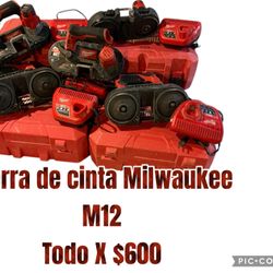 M12 Subcompact Band Saw, Milwaukee   (Sierra de cinta subcompacta M12, Milwaukee)