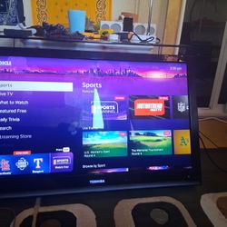 36'Toshiba Flat Screen TV With Surround Sound Capabilities