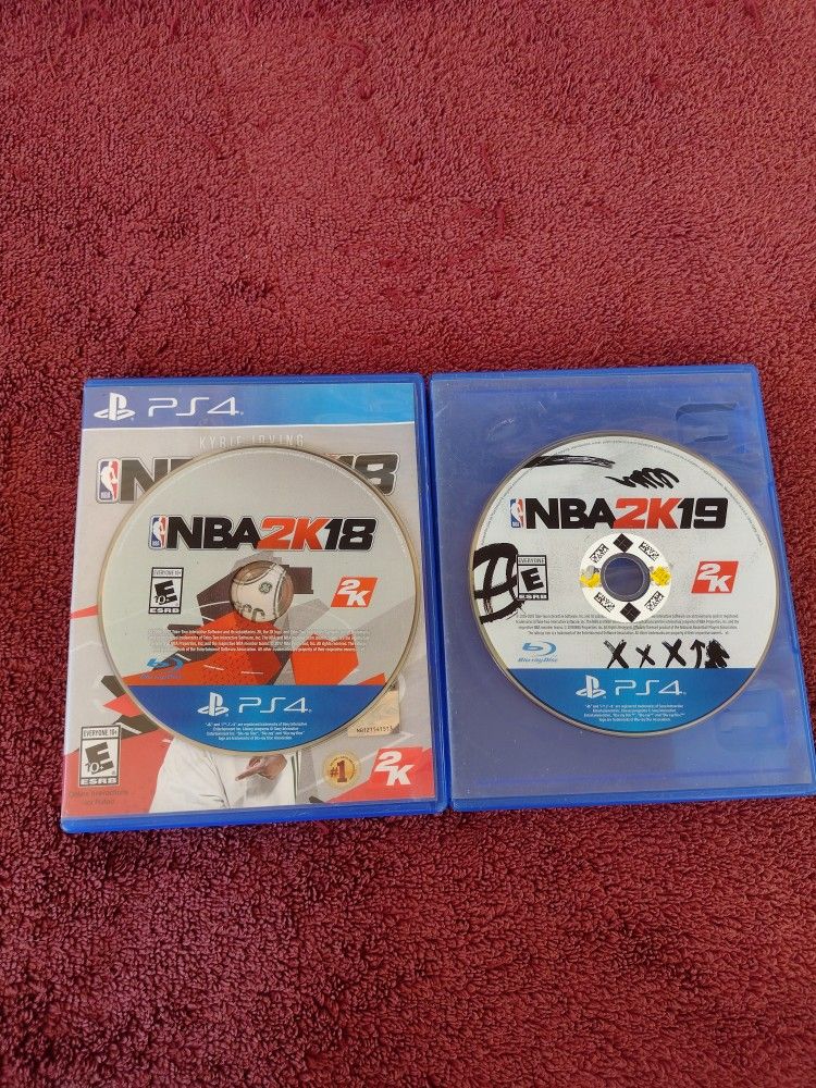 NBA 2K 18 & 19 video games for ps4