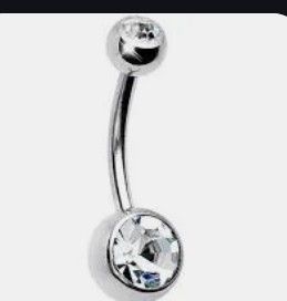 14g Double Jewel Belly Button Ring