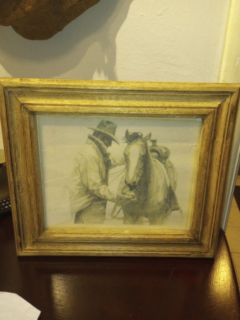 Marlboro Man Framed Lithograph Signed W.H. Ford
