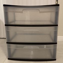 Sterlite 3 Drawer Plastic Storage