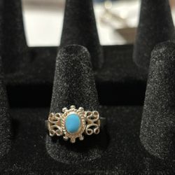 Turquoise Ring- 925 Sterling Silver Ring