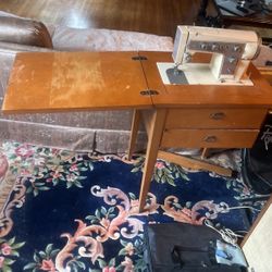 Vintage Sears Kenmore Sewing Machine + Desk