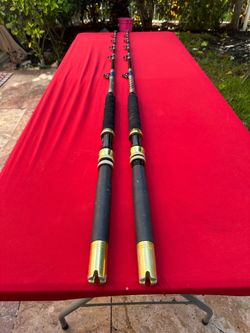 Pair of Davis Big Game 160-200 lb. Roller Trolling Rods