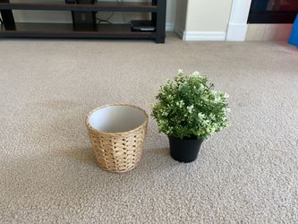 Artificial plant and vase - 2 piece