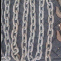 Chain and 2 hooks 10'X3/8" Thick $15