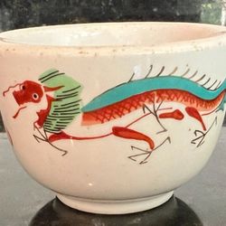 Vintage TTC Chinaware Dragon Design Teacup ware 3.25” Dia.